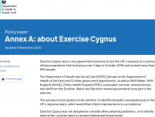 Annex A: about Exercise Cygnus [Updated 5th November 2020]